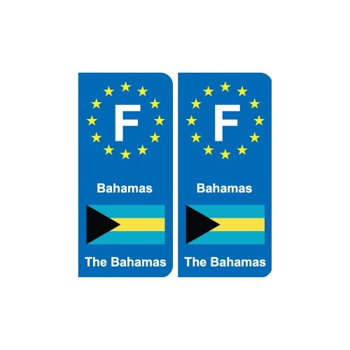 F Europe Bahamas autocollant plaque