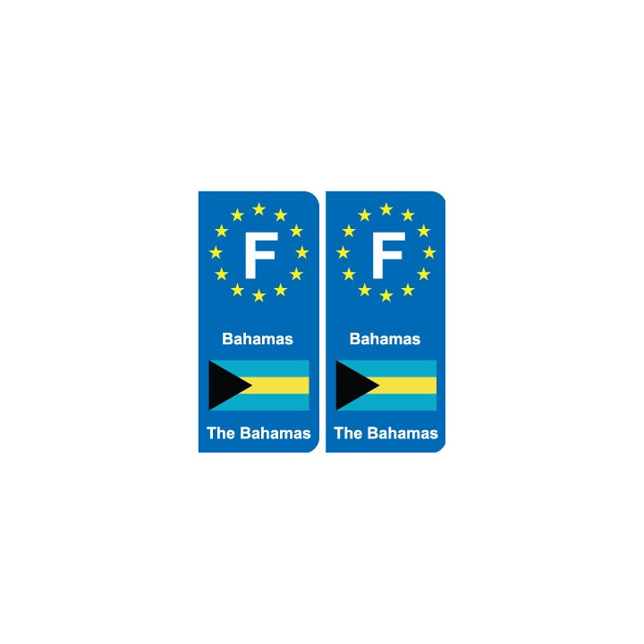 F Europe Bahamas autocollant plaque