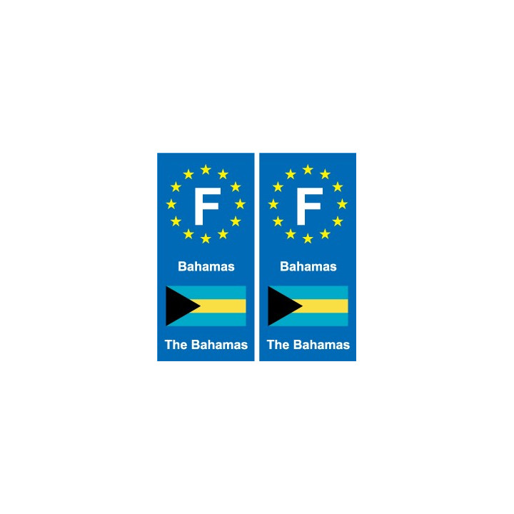 F Europe Bahamas autocollant plaque