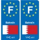 F Europe Bahrain Bahreïn autocollant plaque