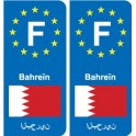 F Europe Bahrain Bahreïn autocollant plaque