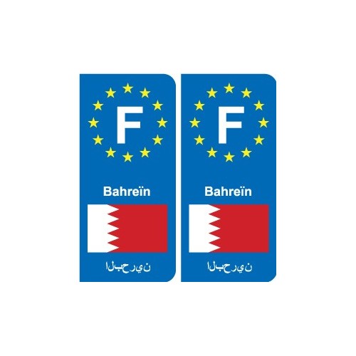 F Europe Bahrain Bahreïn autocollant plaque