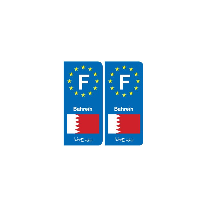 F Europe Bahrain Bahreïn autocollant plaque