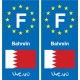 F Europe Bahrain Bahreïn autocollant plaque