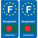 F Europe Bangladesh  autocollant plaque