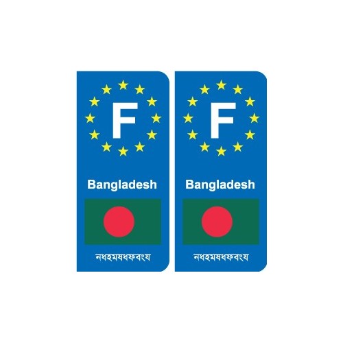 F Europe Bangladesh  autocollant plaque