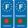 F Europe Bangladesh  autocollant plaque