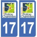 17 de Charente-Maritime calcomanía de la placa de matriculación