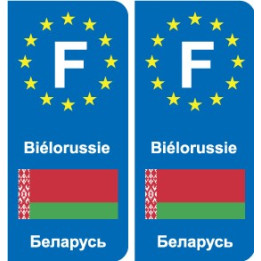 F Europe Biélorussie Belarus autocollant plaque