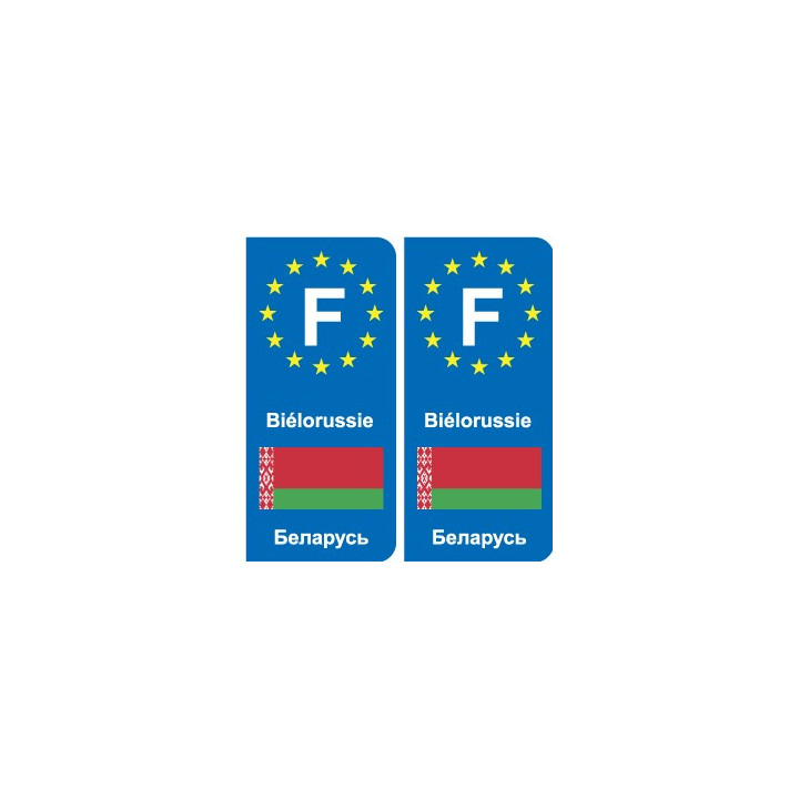 F Europe Biélorussie Belarus autocollant plaque
