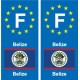 F Europe Belize autocollant plaque