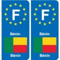 F Europa Benin Benin aufkleber platte