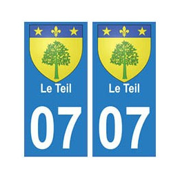 07 Le Teil ville autocollant plaque