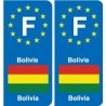 F Europa-Bolivien-Bolivia-aufkleber platte