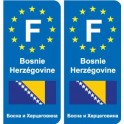 F Europe Bosnia and Herzegovina Bosnia and Herzegovina sticker plate