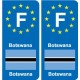 F Europe Botswana autocollant plaque