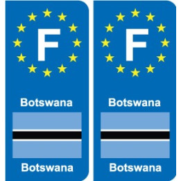 F Europe Botswana autocollant plaque