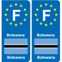 F Europe Botswana sticker plate