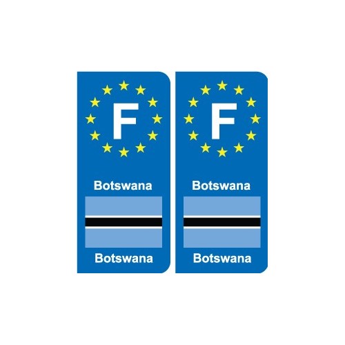 F Europe Botswana autocollant plaque