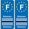 F Europe Botswana autocollant plaque