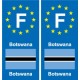 F Europe Botswana autocollant plaque