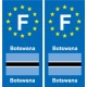 F Europe Botswana autocollant plaque