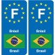 F Europa Brasilien Brazil sticker-platte