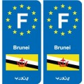 F Europa Brunei aufkleber platte