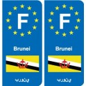 F Europa Brunei aufkleber platte