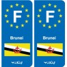 F Europe Brunei sticker plate