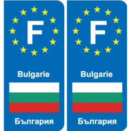 F Europe Bulgarie Bulgaria autocollant plaque