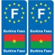 F Europa Burkina Faso placa etiqueta