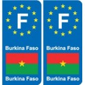 F Europe Burkina Faso sticker plate