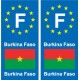 F Europe Burkina Faso autocollant plaque