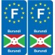 F Europa Burundi placa etiqueta