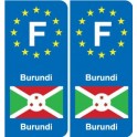 F Europa Burundi aufkleber platte