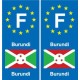 F Europe Burundi autocollant plaque