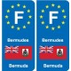 F Europe Bermuda autocollant plaque