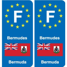 F Europe Bermuda autocollant plaque