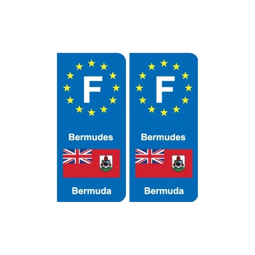 F Europe Bermuda autocollant plaque