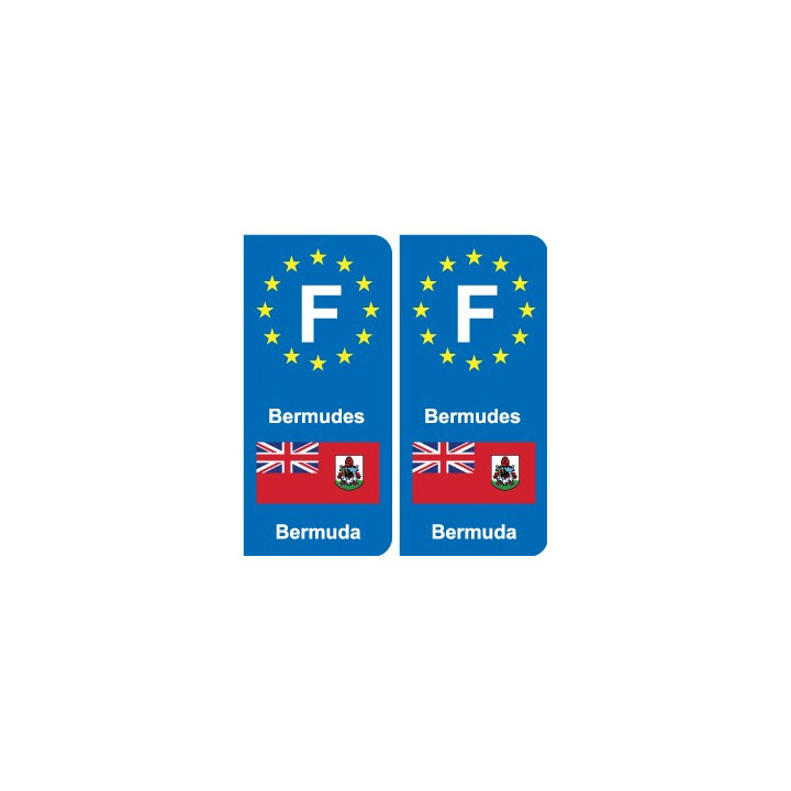 F Europe Bermuda autocollant plaque