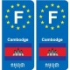 F Europa Cambogia Cambogia adesivo piastra