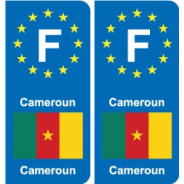F Europe Cameroun Cameroon autocollant plaque