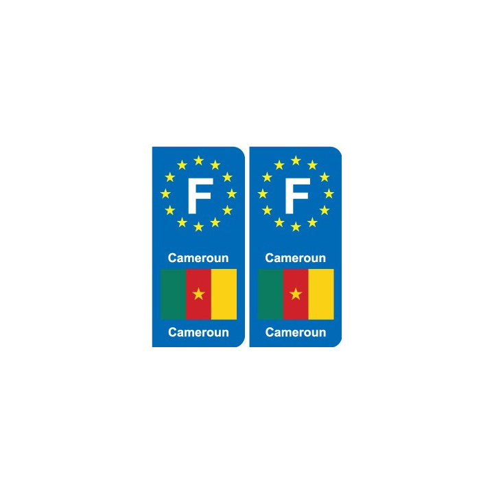 F Europe Cameroun Cameroon autocollant plaque