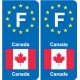 F Europe Canada autocollant plaque