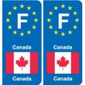 F Europa, Canadá placa etiqueta