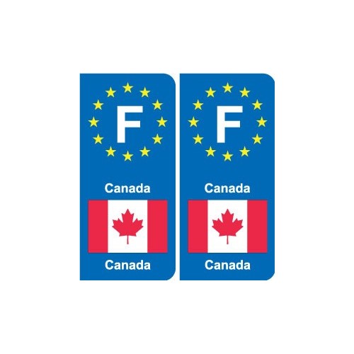 F Europe Canada autocollant plaque