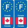 F Europe Canada autocollant plaque