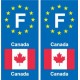 F Europe Canada autocollant plaque