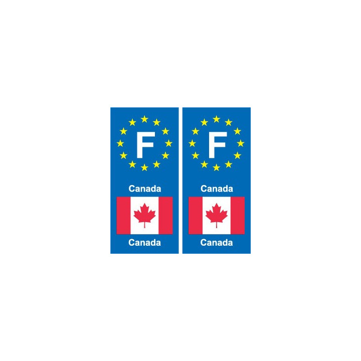F Europe Canada autocollant plaque
